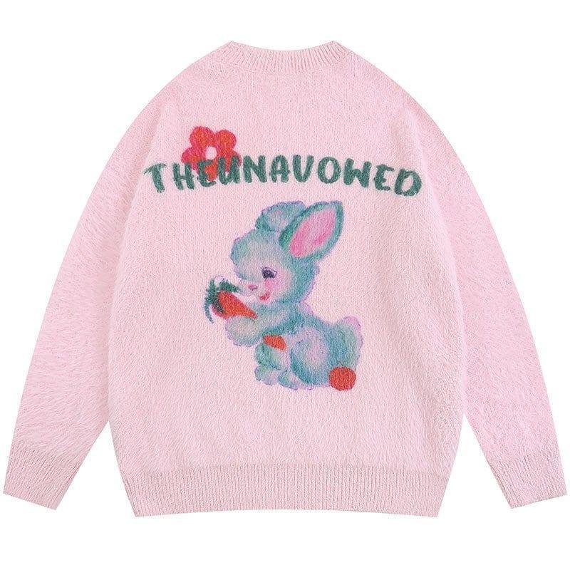 Tntwear® Fluffy Knit Sweater Rabbit - tntwear1
