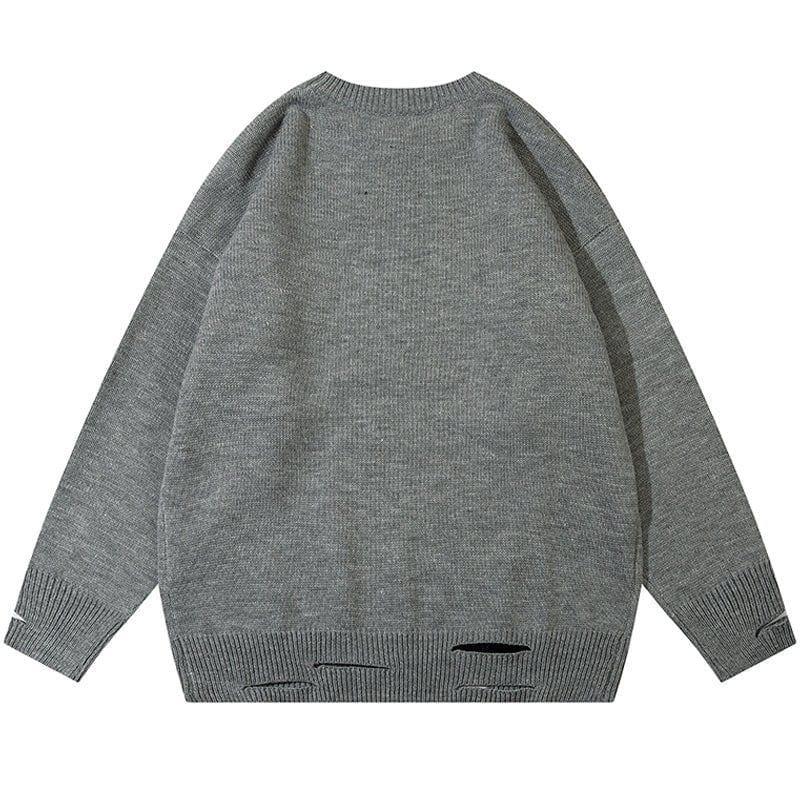 Tntwear® Oversize Knit Sweater Star Pattern - tntwear1
