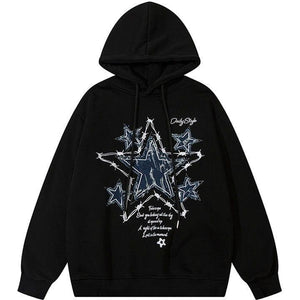 Tntwear® High Street Hoodie Star Patchwork - tntwear1