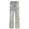 Tntwear® Distressed Frayed Washed Jeans - tntwear1
