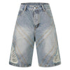 Tntwear® Trendy Distressed Washed Denim Shorts - tntwear1