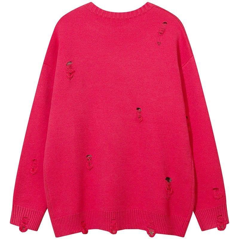 Tntwear® High Street Ripped Sweater Butterfly - tntwear1