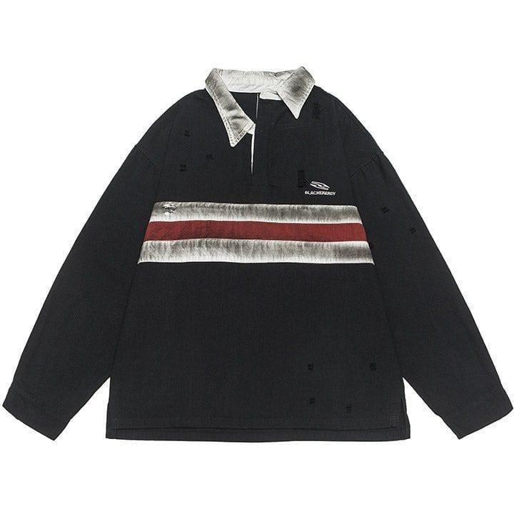 Tntwear® Patchwork Color Block Stripe Sweatshirt - tntwear1