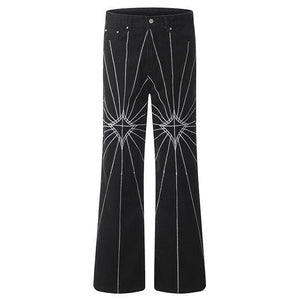 Tntwear® Unisex Chain Stitch Denim Pants - tntwear1
