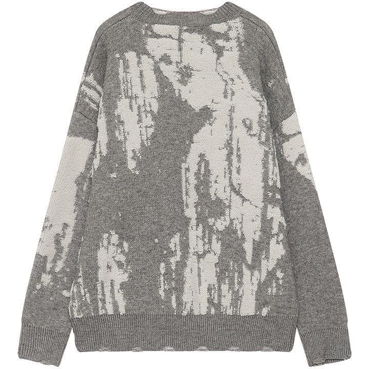 Tntwear® Tie Dye Ripped Knitted Sweater - tntwear1