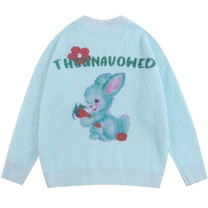 Tntwear® Fluffy Knit Sweater Rabbit - tntwear1