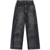 Tntwear® Baggy Washed Jeans Pleated Patchwork - tntwear1