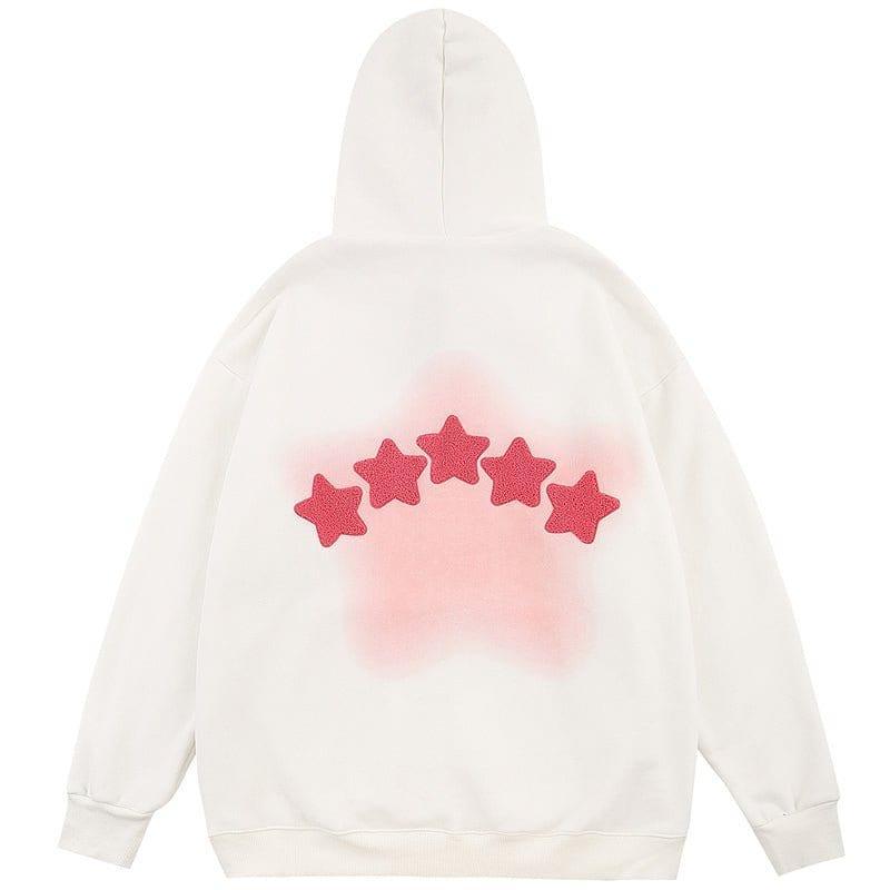 Tntwear® Stylish Fleece Hoodie Star Print - tntwear1