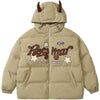 Tntwear® Star Puffer Winter Coat with Horn - tntwear1