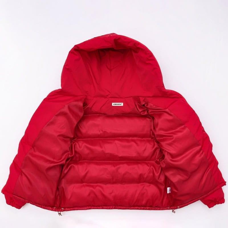 Tntwear® Hooded Puffer Winter Coat Spider Web - tntwear1