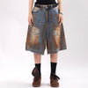 Tntwear® Edgy Washed Denim Shorts - tntwear1