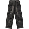 Tntwear® Unique Utility Cargo Jeans Multiple Pockets - tntwear1