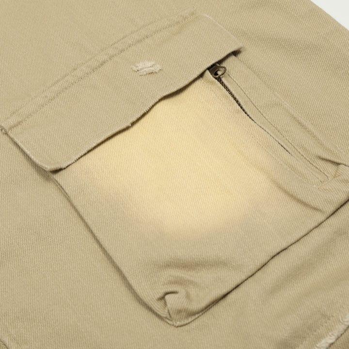 Tntwear® Solid Utility Patchwork Jacket - tntwear1