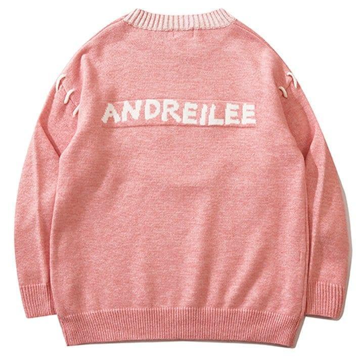 Tntwear Sweet Knitted Sweater Peach - tntwear1