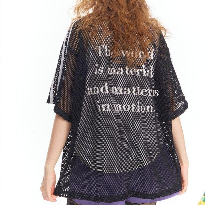 Tntwear® Street Style Mesh Fishnet Shirt - tntwear1