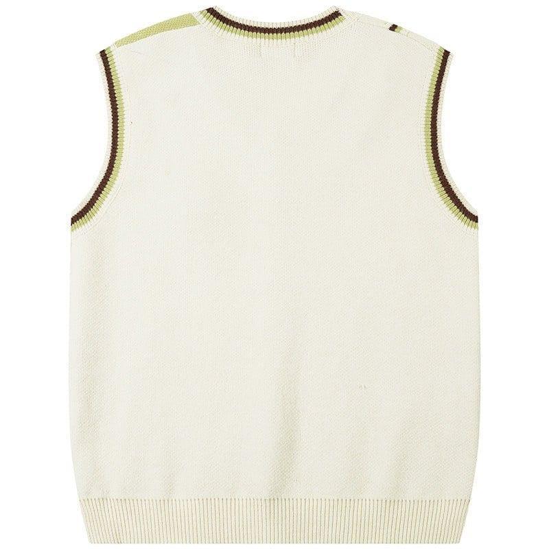 Tntwear® Cable Knit Sweater Vest Star and Moon - tntwear1