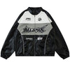 Tntwear® Colorblock PU Leather Racing Jacket - tntwear1