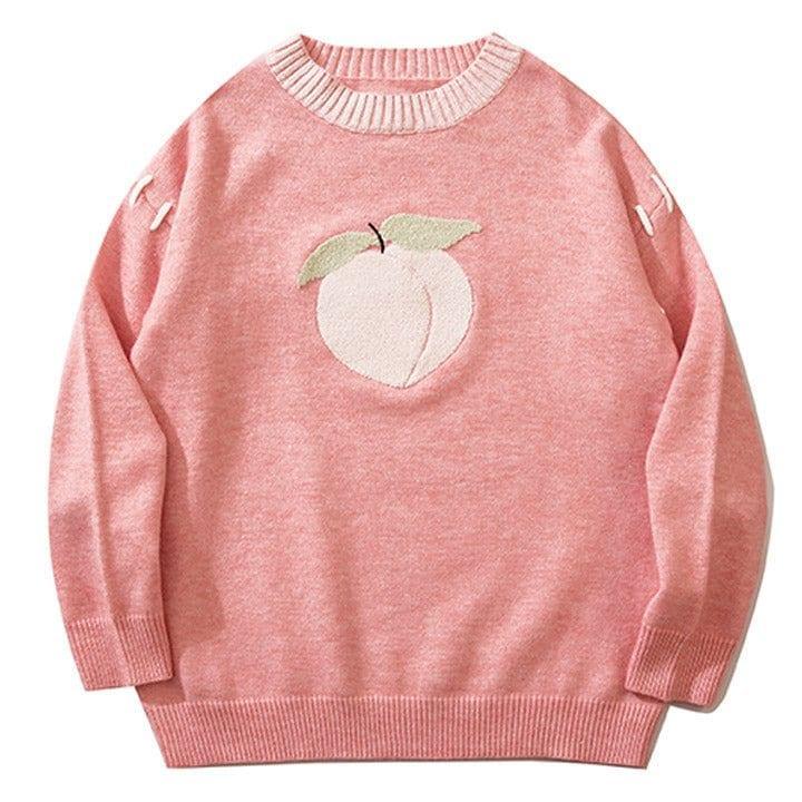 Tntwear Sweet Knitted Sweater Peach - tntwear1