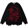 Tntwear® Oversize Funny Skull Jacquard Sweater - tntwear1