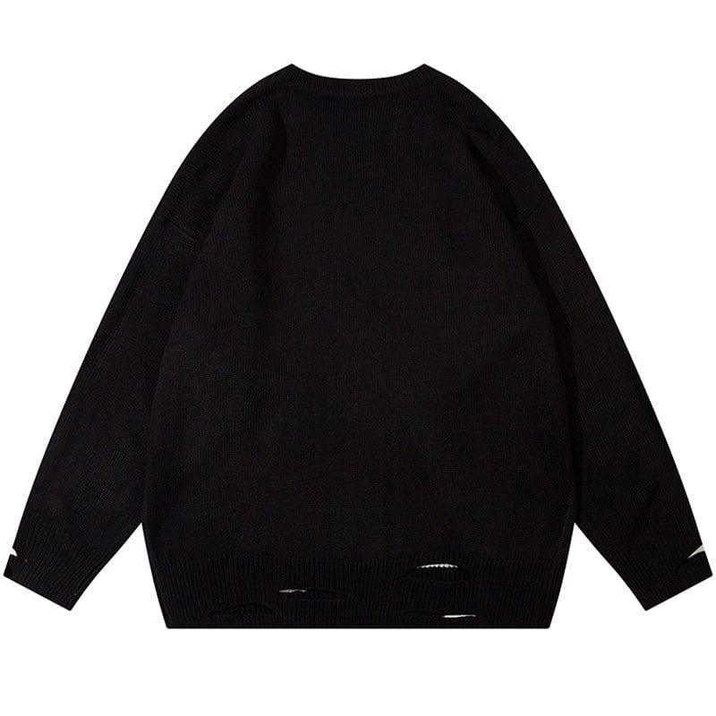 Tntwear® Oversize Knit Sweater Star Pattern - tntwear1