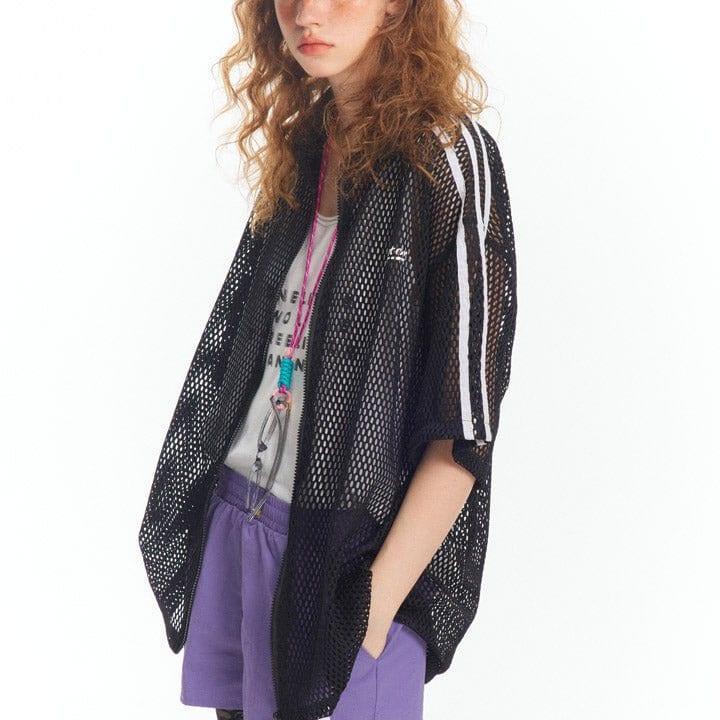 Tntwear® Street Style Mesh Fishnet Shirt - tntwear1