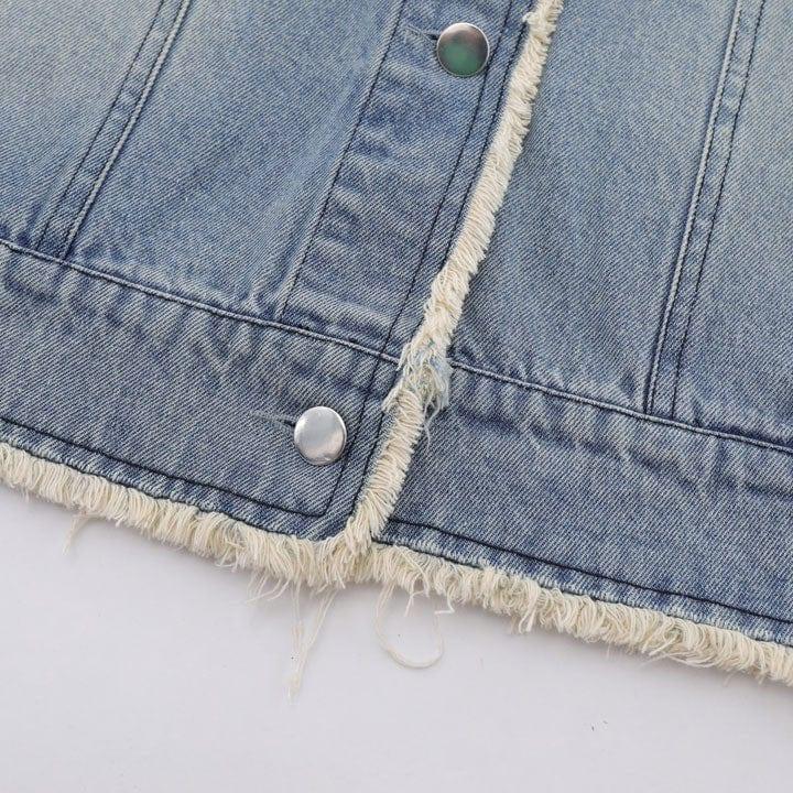 Tntwear® Butterfly Patchwork Denim Jacket - tntwear1