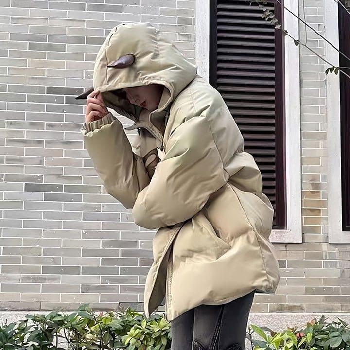 Tntwear® Star Puffer Winter Coat with Horn - tntwear1