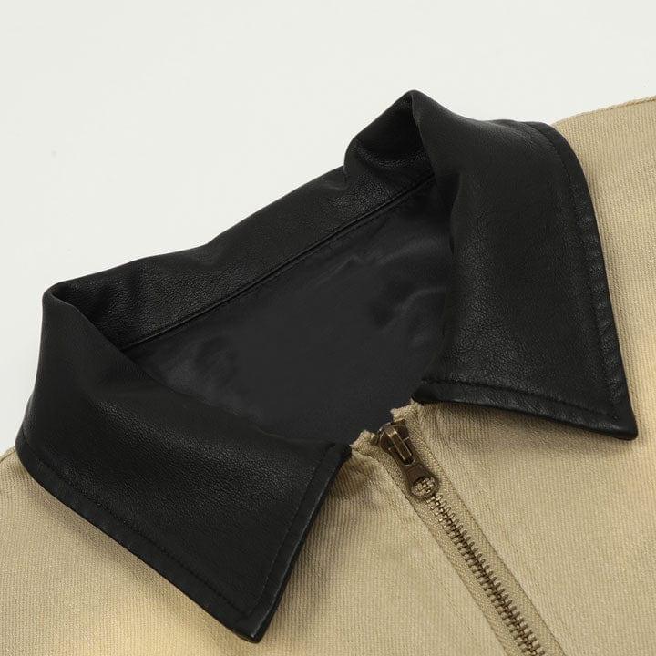 Tntwear® Solid Utility Patchwork Jacket - tntwear1