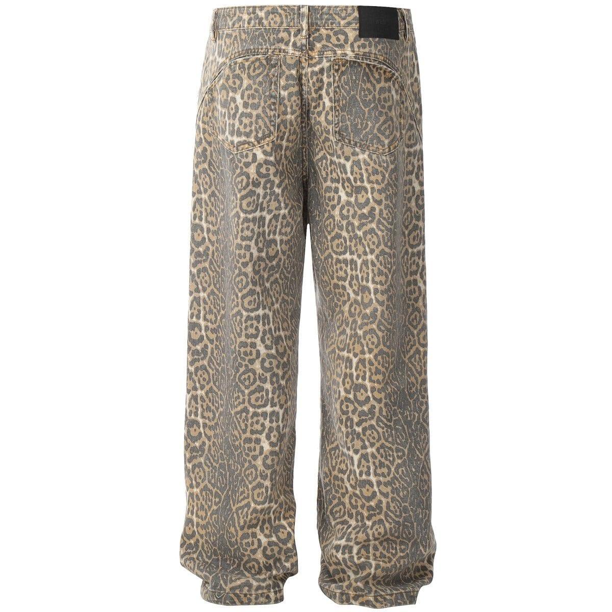 Tntwear® Faded Leopard Print Loose Jeans - tntwear1