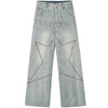 Tntwear® High Waist Star Rivet Wide Leg Jeans - tntwear1