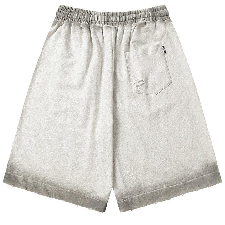 Tntwear® Distressed Tie-Dye Letter Shorts - tntwear1