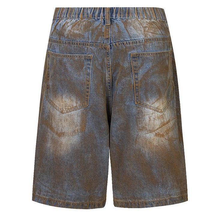 Tntwear® Edgy Washed Denim Shorts - tntwear1