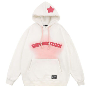 Tntwear® Stylish Fleece Hoodie Star Print - tntwear1