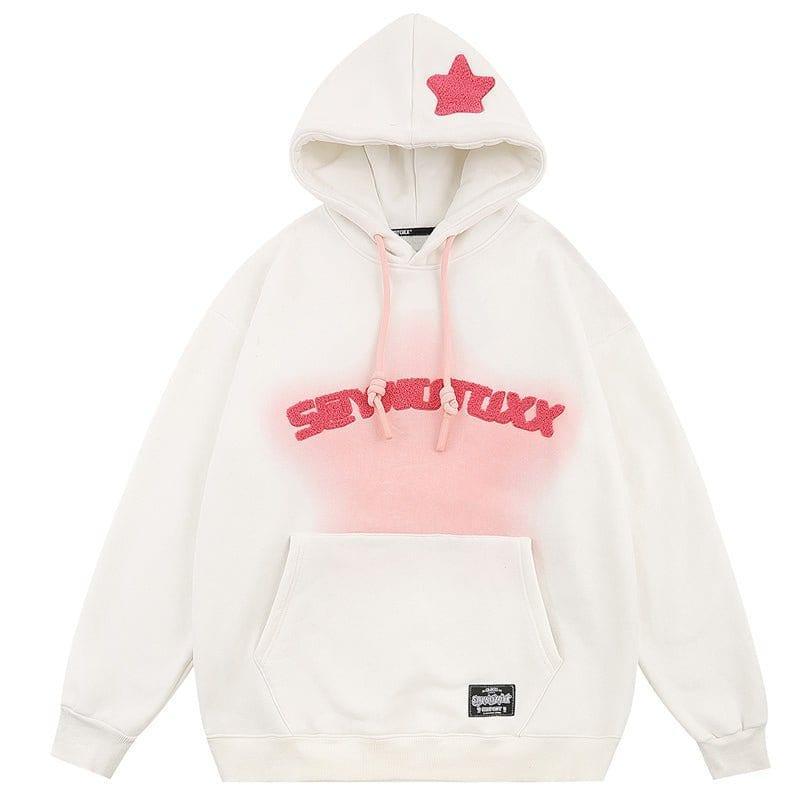 Tntwear® Stylish Fleece Hoodie Star Print - tntwear1