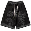 Tntwear® Distressed Tie-Dye Letter Shorts - tntwear1
