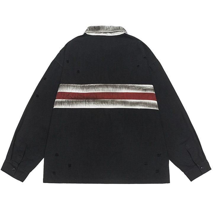 Tntwear® Patchwork Color Block Stripe Sweatshirt - tntwear1