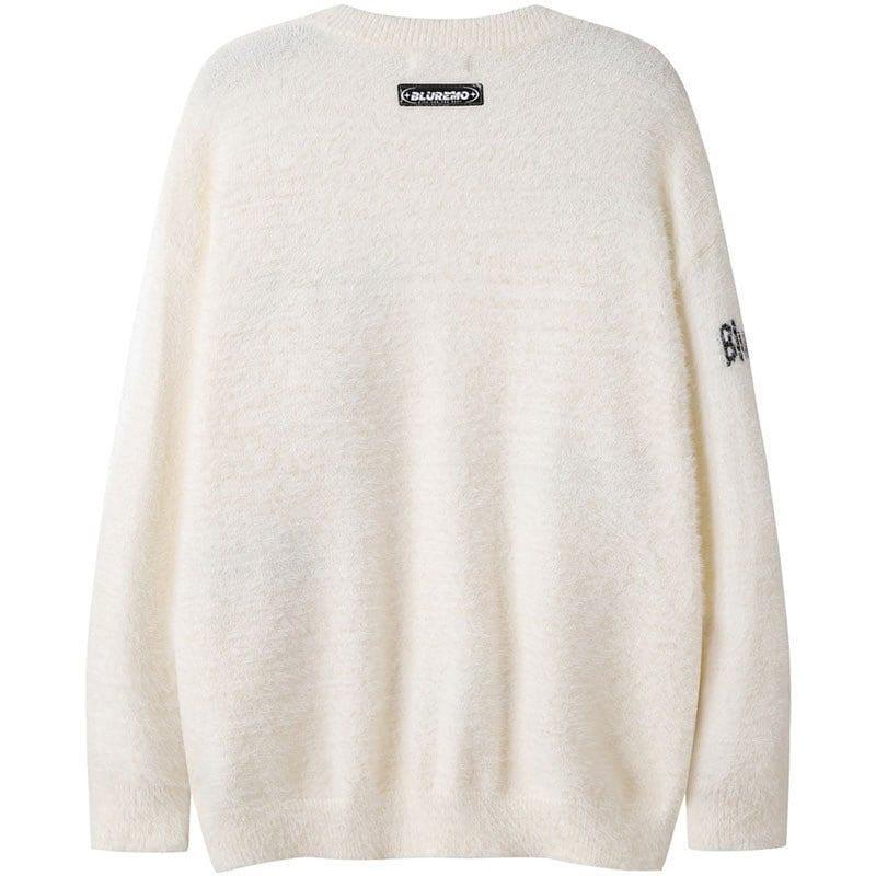 Tntwear® Mohair Knit Sweater with Bear - tntwear1