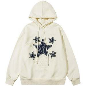 Tntwear® High Street Hoodie Star Patchwork - tntwear1