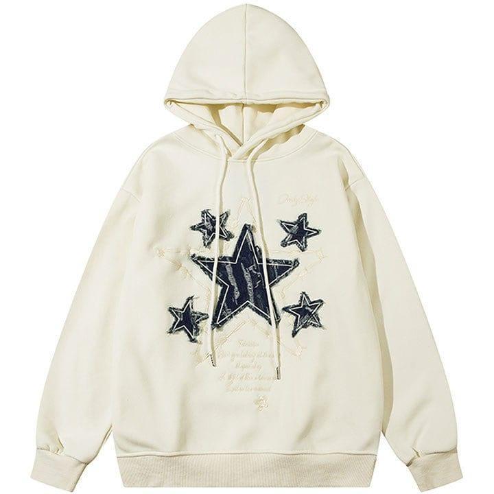 Tntwear® High Street Hoodie Star Patchwork - tntwear1