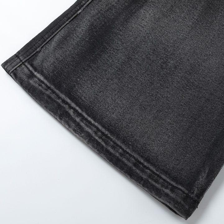 Tntwear® Baggy Washed Jeans Pleated Patchwork - tntwear1