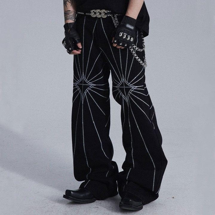 Tntwear® Unisex Chain Stitch Denim Pants - tntwear1