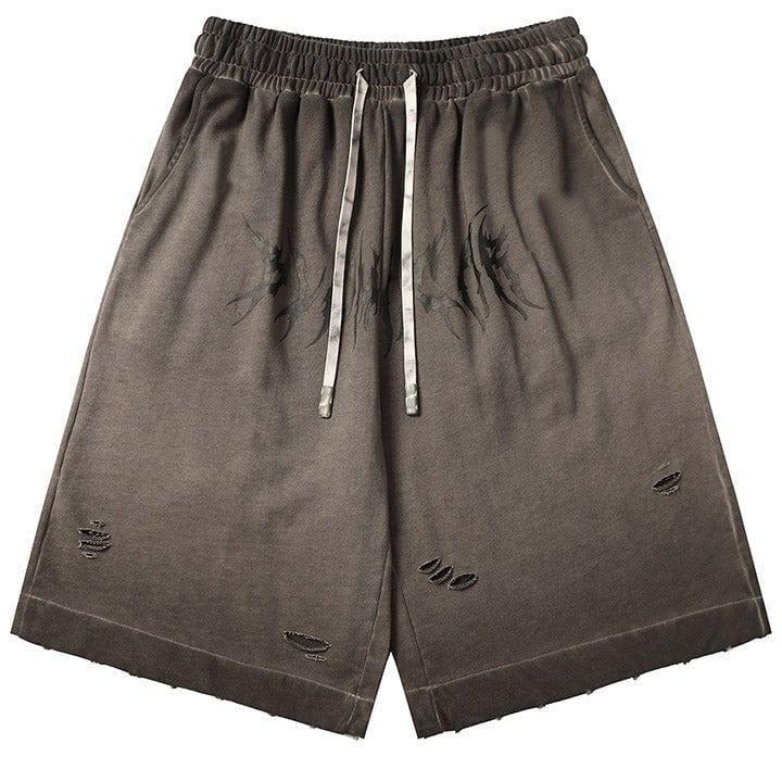 Tntwear® Street Style Gothic Letter Print Shorts - tntwear1