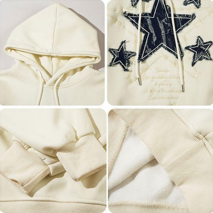 Tntwear® High Street Hoodie Star Patchwork - tntwear1