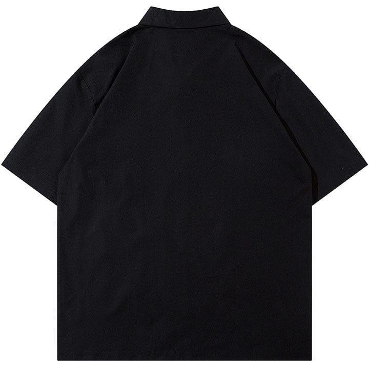 Tntwear® Retro Color Block Zip-Up Shirt - tntwear1