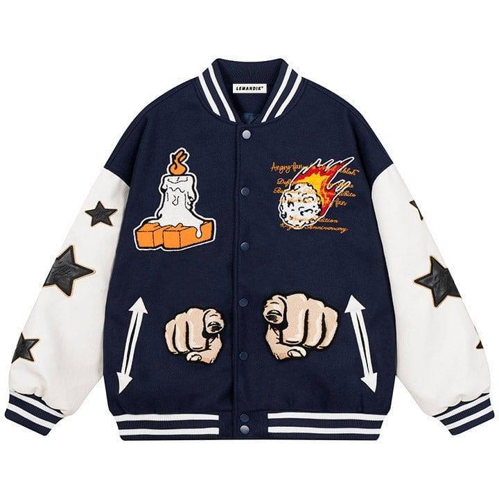 Tntwear® Star Varsity Jacket Class of Candles - tntwear1