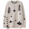 Tntwear® Ripped Knit Sweater Falling Stars - tntwear1