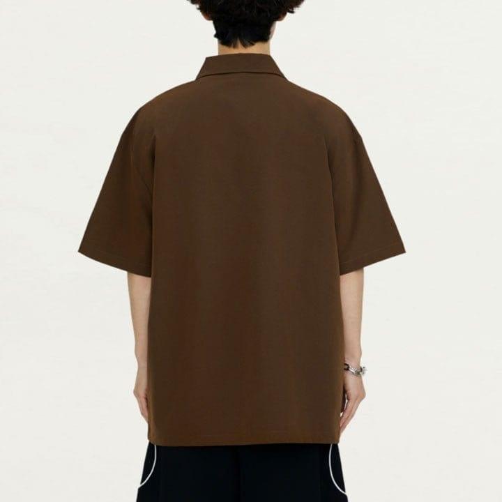 Tntwear® Retro Color Block Zip-Up Shirt - tntwear1