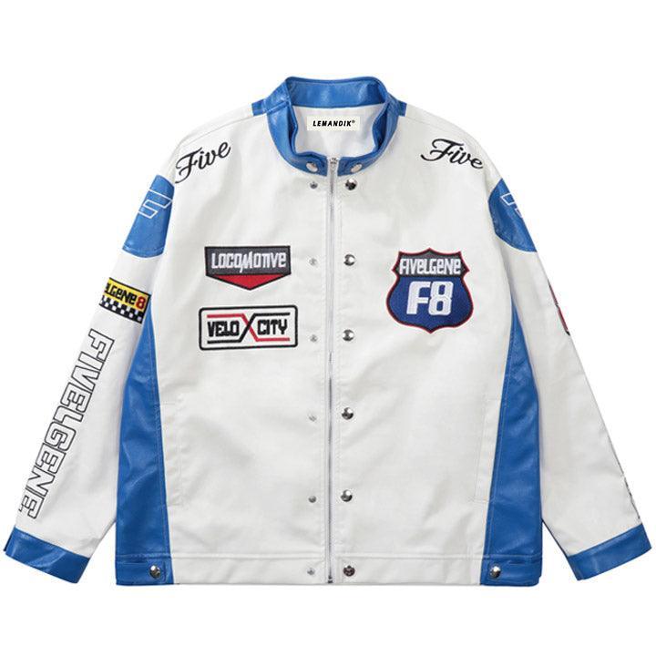 Tntwear® Motorcycle PU Leather Racing Jacket - tntwear1
