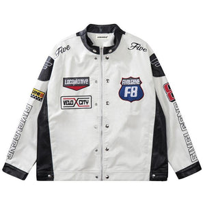 Tntwear® Motorcycle PU Leather Racing Jacket - tntwear1