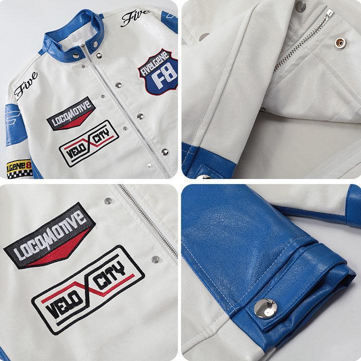 Tntwear® Motorcycle PU Leather Racing Jacket - tntwear1